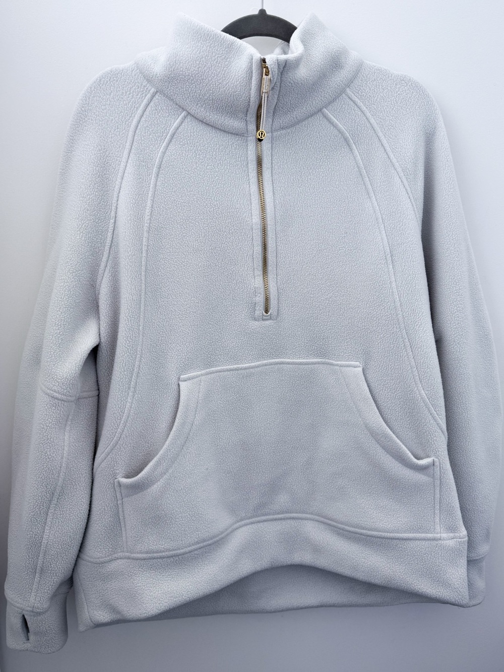 Lululemon Oversized Fleece Half Zip Hoodie Ivory M/L